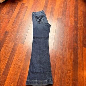 7 For All Mankind Dark Blue Flare Jeans